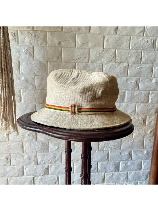 Winston Churchill Accessories - Vintage Churchill LTD Tweed Fedora Walking Hat with Striped Hatband